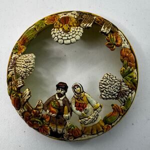 Yankee Candle Illuma Lid Topper Pilgrims Pumpkins Thanksgiving Turkey